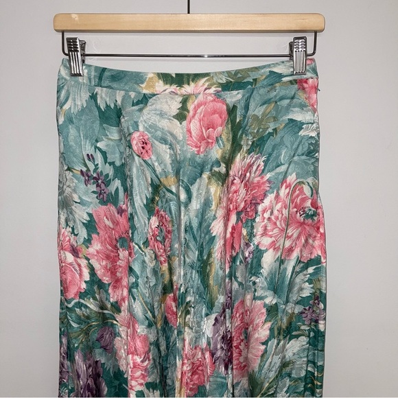 Vintage Silk Skirt Women's Size Small Floral Midi Anne Crimmins Umi Collection‎ - Picture 3 of 9